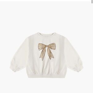 Rylee + Cru Bow Oversize Cotton Blend Graphic Sweatshirt, size 6-7Y